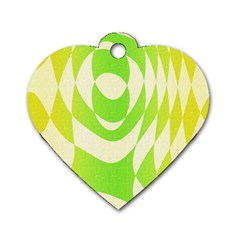 Green shapes canvas                              Dog Tag Heart (One Side)