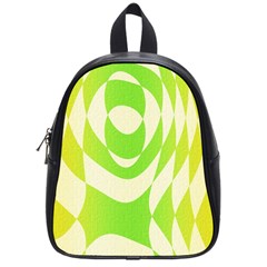 Green shapes canvas                              School Bag (Small)