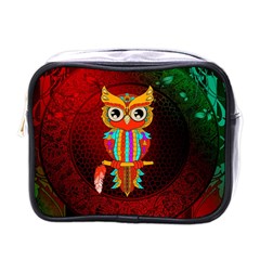 Cute Owl, Mandala Design Mini Toiletries Bags by FantasyWorld7