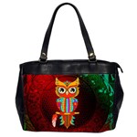 Cute Owl, Mandala Design Office Handbags (2 Sides)  Front