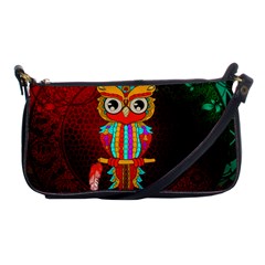 Cute Owl, Mandala Design Shoulder Clutch Bags by FantasyWorld7