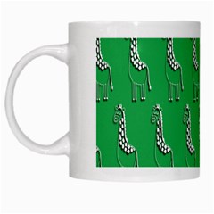 Giraffe Pattern Wallpaper Vector White Mugs