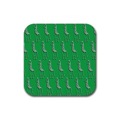 Giraffe Pattern Wallpaper Vector Rubber Coaster (Square) 