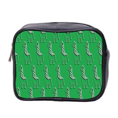 Giraffe Pattern Wallpaper Vector Mini Toiletries Bag 2-Side