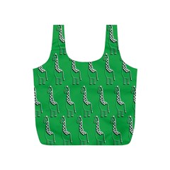 Giraffe Pattern Wallpaper Vector Full Print Recycle Bags (S) 