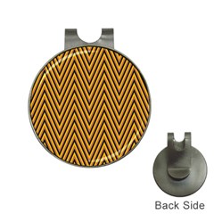 Chevron Brown Retro Vintage Hat Clips With Golf Markers