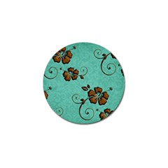 Chocolate Background Floral Pattern Golf Ball Marker (10 pack)