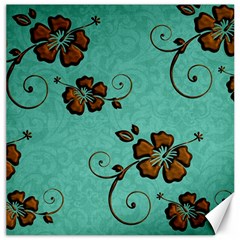 Chocolate Background Floral Pattern Canvas 12  x 12  