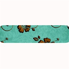 Chocolate Background Floral Pattern Large Bar Mats