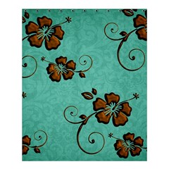 Chocolate Background Floral Pattern Shower Curtain 60  x 72  (Medium) 