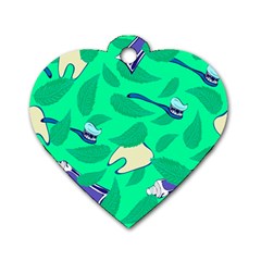 Pattern Seamless Background Desktop Dog Tag Heart (two Sides)