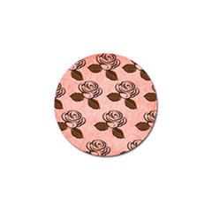 Chocolate Background Floral Pattern Golf Ball Marker