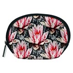 Water Lily Background Pattern Accessory Pouches (Medium)  Front