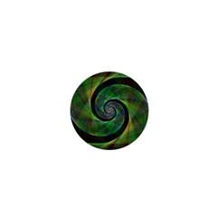 Green Spiral Fractal Wired 1  Mini Magnets by Nexatart