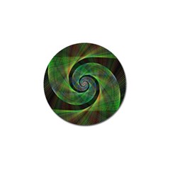 Green Spiral Fractal Wired Golf Ball Marker (4 Pack)