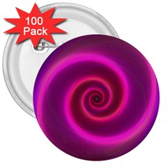 Pink Background Neon Neon Light 3  Buttons (100 Pack)  by Nexatart