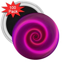 Pink Background Neon Neon Light 3  Magnets (100 pack)