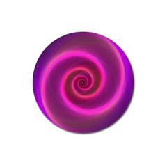 Pink Background Neon Neon Light Magnet 3  (Round)