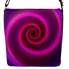 Pink Background Neon Neon Light Flap Messenger Bag (s) by Nexatart