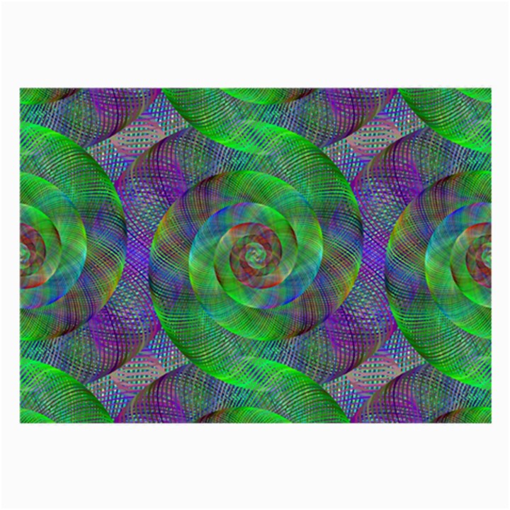 Fractal Spiral Swirl Pattern Large Glasses Cloth