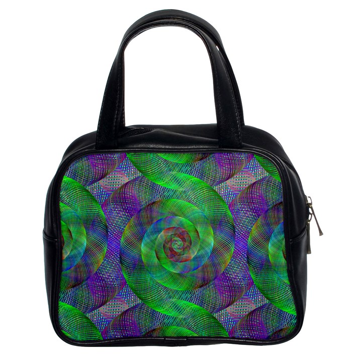 Fractal Spiral Swirl Pattern Classic Handbags (2 Sides)