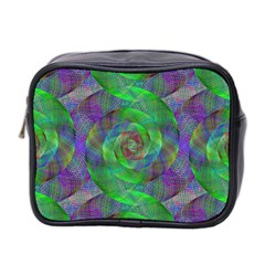 Fractal Spiral Swirl Pattern Mini Toiletries Bag 2-side by Nexatart