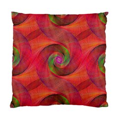 Red Spiral Swirl Pattern Seamless Standard Cushion Case (one Side) by Nexatart