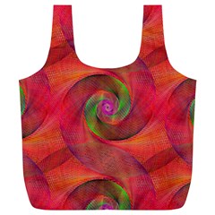 Red Spiral Swirl Pattern Seamless Full Print Recycle Bags (l)  by Nexatart