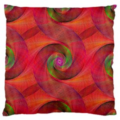 Red Spiral Swirl Pattern Seamless Standard Flano Cushion Case (two Sides) by Nexatart