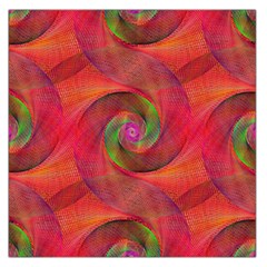 Red Spiral Swirl Pattern Seamless Large Satin Scarf (square) by Nexatart