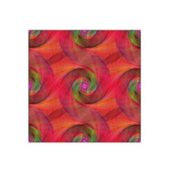 Red Spiral Swirl Pattern Seamless Satin Bandana Scarf by Nexatart