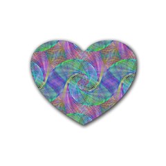 Spiral Pattern Swirl Pattern Heart Coaster (4 Pack)  by Nexatart