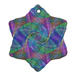 Spiral Pattern Swirl Pattern Snowflake Ornament (Two Sides) Front