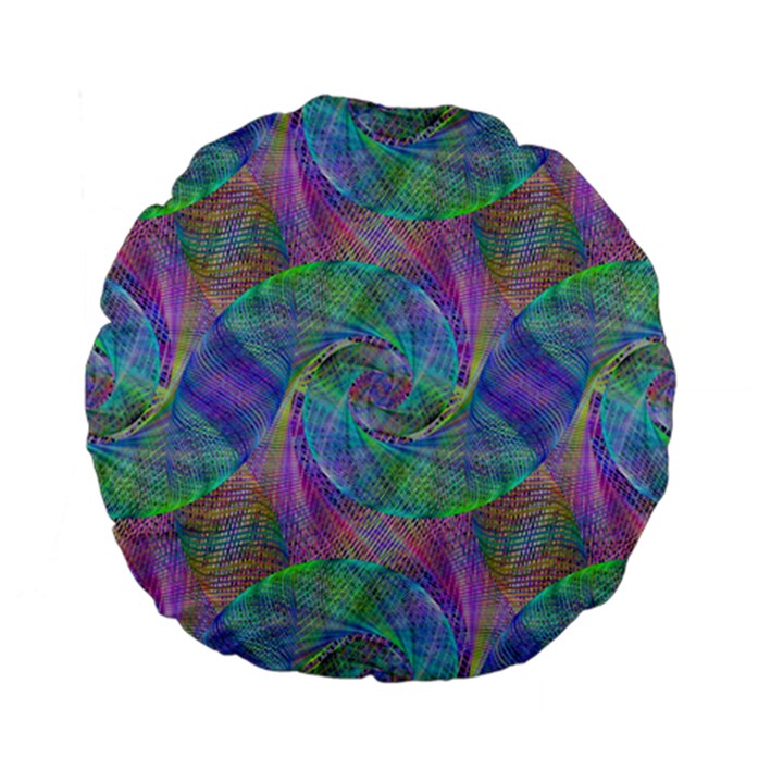 Spiral Pattern Swirl Pattern Standard 15  Premium Flano Round Cushions