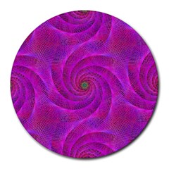 Pink Abstract Background Curl Round Mousepads by Nexatart