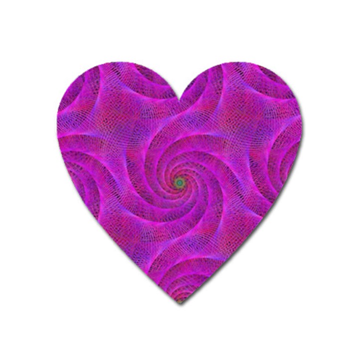 Pink Abstract Background Curl Heart Magnet