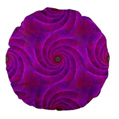 Pink Abstract Background Curl Large 18  Premium Flano Round Cushions by Nexatart