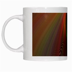 Ellipse Fractal Orange Background White Mugs