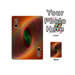 Ellipse Fractal Orange Background Playing Cards 54 (mini)  by Nexatart