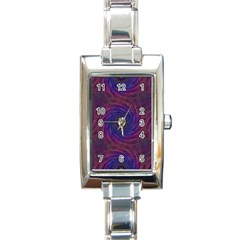 Pattern Seamless Repeat Spiral Rectangle Italian Charm Watch by Nexatart