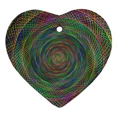 Spiral Spin Background Artwork Ornament (heart) by Nexatart