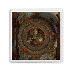 Steampunk, Awesome Clocks Memory Card Reader (square) 