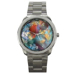 Evidence Of Angels Sport Metal Watch by WolfepawFractals