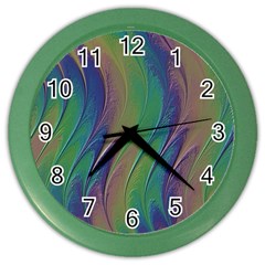 Texture Abstract Background Color Wall Clocks by Nexatart