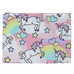 Unicorn Rainbow Cosmetic Bag (xxl)  by Nexatart