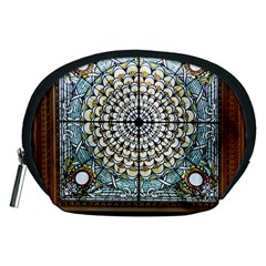 Stained Glass Window Library Of Congress Accessory Pouches (medium)  by Nexatart