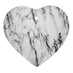 Marble Granite Pattern And Texture Heart Ornament (Two Sides)