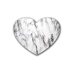 Marble Granite Pattern And Texture Rubber Coaster (Heart) 