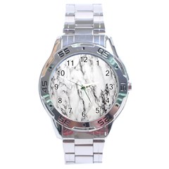 Marble Granite Pattern And Texture Stainless Steel Analogue Watch