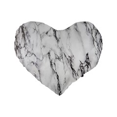 Marble Granite Pattern And Texture Standard 16  Premium Flano Heart Shape Cushions